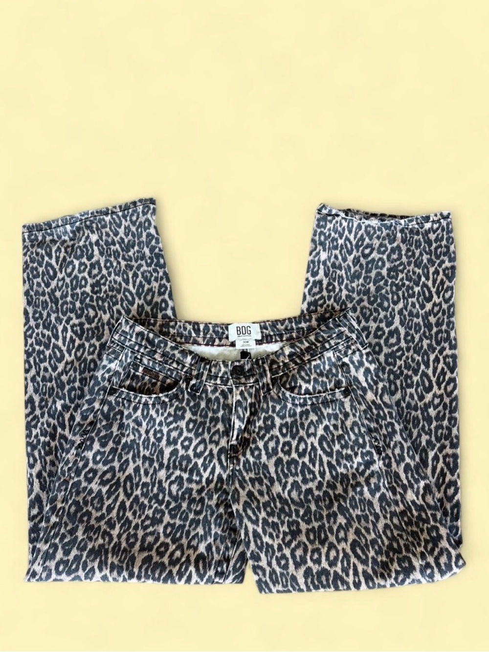 Urban Outfitters BDG Leopard-Print Denim Jeans